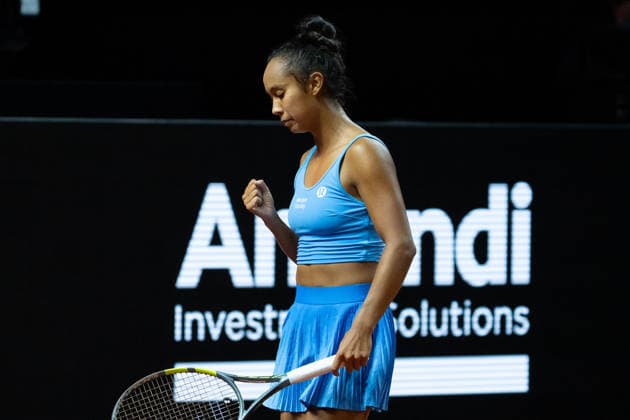 Leylah Fernandez (CAN) im Bild, Jubel, Emotion, Freude, Geste, GER, Elena Rybakina vs. Leylah Fernandez, Tennis, ATP, Tennis Herren Turnier, WTA, Tennis Damen 500, Porsche Tennis Grand-Prix, Viertelfinale, 15.04.2026, GER, Elena Rybakina vs. Leylah Fernandez, Tennis, ATP-Turnier, WTA 500, Porsche Tennis Grand-Prix, Viertelfinale, 15.04.2026, Stuttgart Copyright: xEibner-Pressefoto EdwardxCheungx EP_ECG