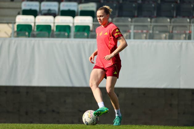 Ried im Innkreis, Österreich 17. April 2026: Vorbereitung auf das Frauen WM-Qualifikationsspiel Österreich vs. Deutschland - Abschlusstraining Im Bild: Laura Freigang (Deutschland) Copyright: HMBxMedia MadeleinexFantini