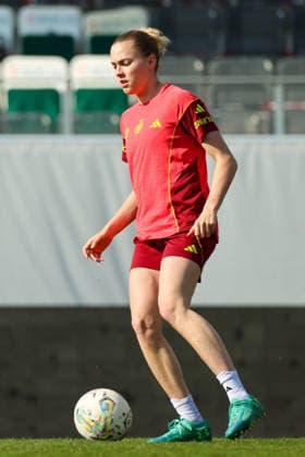 Ried im Innkreis, Österreich 17. April 2026: Vorbereitung auf das Frauen WM-Qualifikationsspiel Österreich vs. Deutschland - Abschlusstraining Im Bild: Laura Freigang (Deutschland) Copyright: HMBxMedia MadeleinexFantini