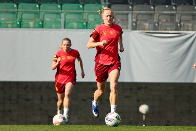 Ried im Innkreis, Österreich 17. April 2026: Vorbereitung auf das Frauen WM-Qualifikationsspiel Österreich vs. Deutschland - Abschlusstraining Im Bild: Lea Schüller Schueller (Deutschland) Copyright: HMBxMedia MadeleinexFantini