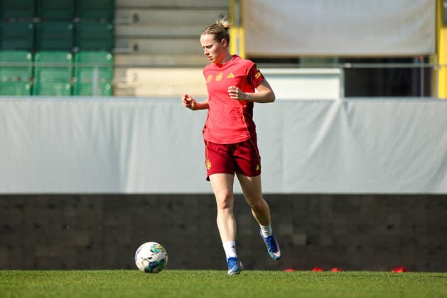 Ried im Innkreis, Österreich 17. April 2026: Vorbereitung auf das Frauen WM-Qualifikationsspiel Österreich vs. Deutschland - Abschlusstraining Im Bild: Franziska Kett (Deutschland) Copyright: HMBxMedia MadeleinexFantini