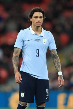 England v Uruguay - International Friendly, Länderspiel, Nationalmannschaft Darwin Nunez of Uruguay in action during the international friendly match between England and Uruguay at Wembley Stadium on March 27, 2026 in London, England. WARNING! This Photograph May Only Be Used For Newspaper And Or Magazine Editorial Purposes. May Not Be Used For Publications Involving 1 player, 1 Club Or 1 Competition Without Written Authorisation From Football DataCo Ltd. For Any Queries, Please Contact Football DataCo Ltd on +44 (0) 207 864 9121 London Wembley Stadium England United Kingdom Copyright: xAllstarxPicturexLibraryxLtdx