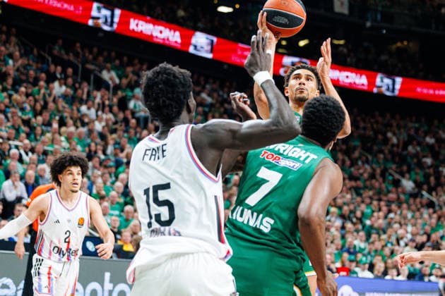 Eurolygos rungtynese Kaune susitiko Kauno Žalgiris ir Paryžiaus Paris . 2026-04-17, Kaunas Kaunas Lietuva Copyright: xErikasxOvcarenkox