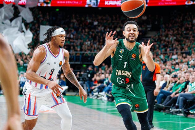 Eurolygos rungtynese Kaune susitiko Kauno Žalgiris ir Paryžiaus Paris . 2026-04-17, Kaunas Kaunas Lietuva Copyright: xErikasxOvcarenkox