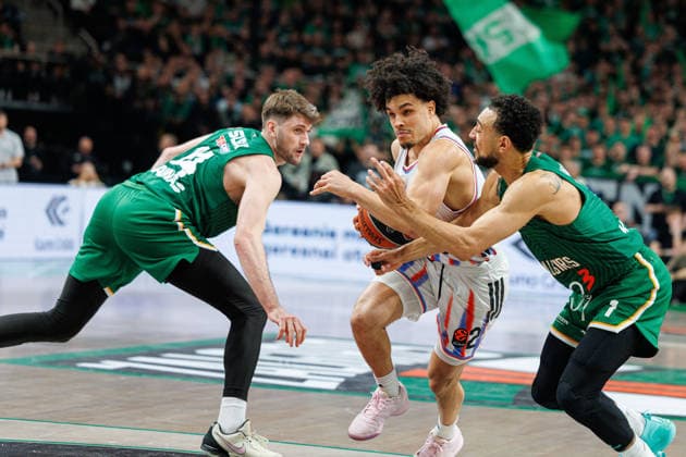 Eurolygos rungtynese Kaune susitiko Kauno Žalgiris ir Paryžiaus Paris . 2026-04-17, Kaunas Kaunas Lietuva Copyright: xErikasxOvcarenkox