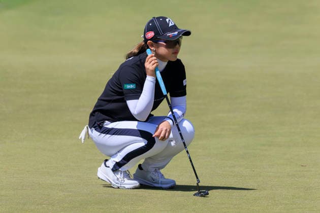 April 17, 2026, Tarzana, California, USA: Yuri Yoshida on the 9th green during Round 2 of the 2026 JM Eagle Championship Los Angeles on Friday April 17, 2026 at the Caballero Country Club in Tarzana, California. ARIANA RUIZ PI Tarzana USA - ZUMAp124 20260417_zaa_p124_014 Copyright: xArianaxRuizx