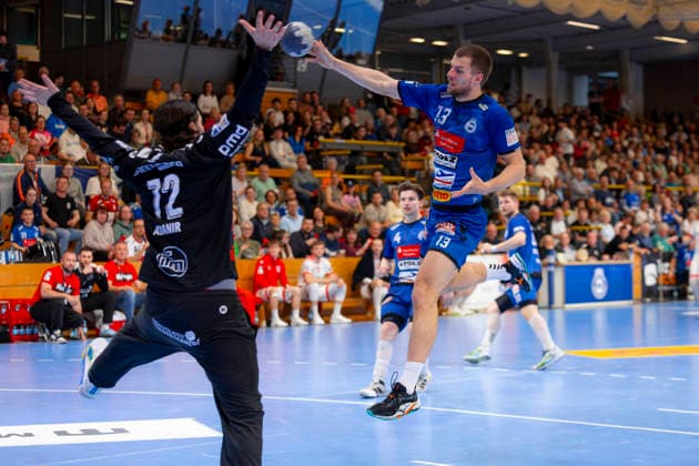 Ole Schramm (Nr. 13, VfL Lübeck-Schwartau). VfL Luebeck-Schwartau vs. TuS Ferndorf, Handball, 2. Bundesliga, 17.04.26 Luebeck Schleswig-Holstein Germany Copyright: xAgentur54GradÂ°x xFelixxKoenigx