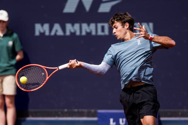 MUNICH, GERMANY - APRIL 18: Flavio Cobolli (ITA) during the BMW Open by Bitpanda Singles match between Alexander Zverev (GER) vs Flavio Cobolli (ITA) at MTTC Iphitos on April 18, 2026 in Munich, Germany. Bavaria Germany Copyright: xSteffiexWunderlx