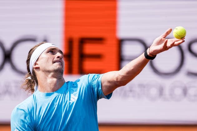 MUNICH, GERMANY - APRIL 18: Alexander Zverev (GER) during the BMW Open by Bitpanda Singles match between Alexander Zverev (GER) vs Flavio Cobolli (ITA) at MTTC Iphitos on April 18, 2026 in Munich, Germany. Bavaria Germany Copyright: xSteffiexWunderlx