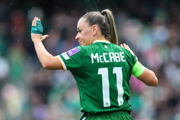 2027 FIFA Women s World Cup Qualifier, Aviva Stadium, Dublin 18 4 2026 Republic of Ireland vs Poland Ireland s Katie McCabe Katie McCabe 18 4 2026  Copyright: x INPHO RyanxByrnex RB1_7490
