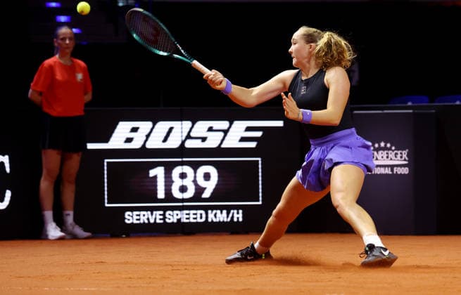 18.04.2026, Deutschland, Stuttgart, Tennis Porsche Tennis Grand Prix, Mirra Andreeva