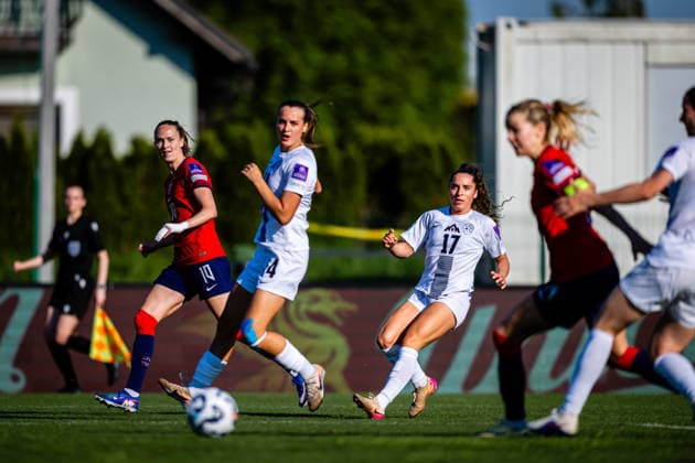 260418 Caroline Graham Hansen of Norway during the FIFA Women s World Cup Qualifier football match between Slovenia and Norway on April 18, 2026 in Ptuj. Photo: Marius Simensen BILDBYRAN COP 238 MM0066 bbeng dam FIFA World Cup, WM, Weltmeisterschaft, Fussball qualifiers football fotball fotboll landskamp norge norway slovenia slovenien soccer vm kvalik vm-kvalifisering kvinner Copyright: MARIUSxSIMENSEN BB260418BB811