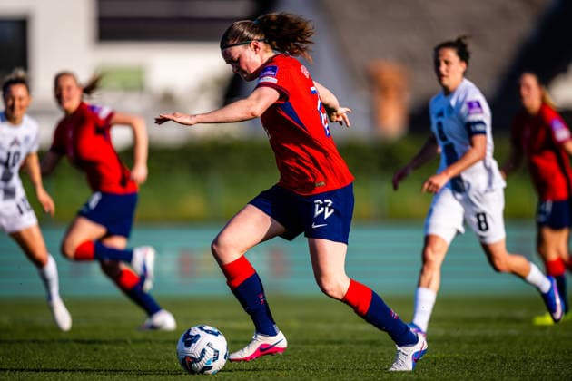 260418 Signe Gaupset of Norway during the FIFA Women s World Cup Qualifier football match between Slovenia and Norway on April 18, 2026 in Ptuj. Photo: Marius Simensen BILDBYRAN COP 238 MM0066 bbeng dam FIFA World Cup, WM, Weltmeisterschaft, Fussball qualifiers football fotball fotboll landskamp norge norway slovenia slovenien soccer vm kvalik vm-kvalifisering kvinner Copyright: MARIUSxSIMENSEN BB260418BB967