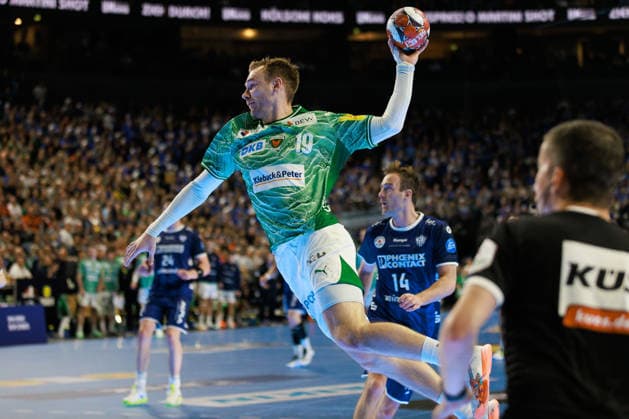 Mathias GIDSEL (Fuechse Berlin, 19) erzielt ein Tor, Aktion, Torwurf GER, TBV Lemgo Lippe vs. Fuechse Berlin, Handball, DHB Pokal, Halbfinale, Spielzeit 2025 2026, 18.04.2026, GER, TBV Lemgo Lippe vs. Fuechse Berlin, Handball, DHB Pokal, Halbfinale, Spielzeit 2025 2026, 18.04.2026, Koeln Copyright: xEibnerxPressefoto OliverxSchmidtx EP_OST