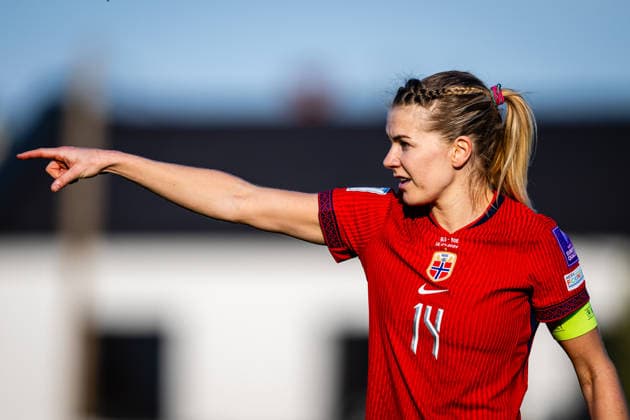 260418 Ada Hegerberg of Norway during the FIFA Women s World Cup Qualifier football match between Slovenia and Norway on April 18, 2026 in Ptuj. Photo: Marius Simensen BILDBYRAN COP 238 MM0066 bbeng dam FIFA World Cup, WM, Weltmeisterschaft, Fussball qualifiers football fotball fotboll landskamp norge norway slovenia slovenien soccer vm kvalik vm-kvalifisering kvinner Copyright: MARIUSxSIMENSEN BB260418ZM006