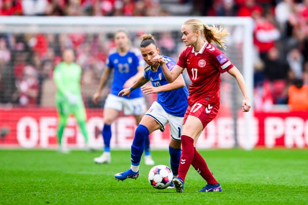 Womens International Women Denmark vs Italy 18 04 2026 17 DEN Kathrine Moller Kühl Womens International Women Denmark vs Italy 18 04 2026 Kobenhavn, Denmark 18 April, 2026 UK Women™s European Qualifiers Denmark vs Italy Women Kobenhavn Parken Denmark Copyright: xMichaelxBarrettxBoesenx