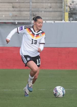 14.02.2026, Ried im Innkreis, AUT, Unterwegs in Oberösterreich, Fußball, FIFA WM-QualiÂ­fiÂ­kation Frauen, ÖsterÂ­reich vs DeutschÂ­land, im Bild Sydney Lohmann,
