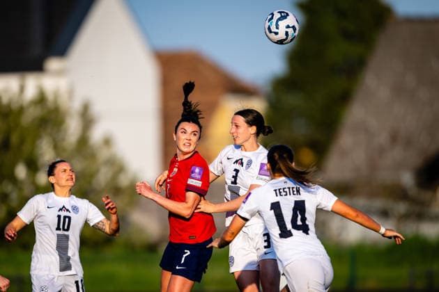260418 Ingrid Syrstad Engen of Norway during the FIFA Women s World Cup Qualifier football match between Slovenia and Norway on April 18, 2026 in Ptuj. Photo: Marius Simensen BILDBYRAN COP 238 MM0066 bbeng dam FIFA World Cup, WM, Weltmeisterschaft, Fussball qualifiers football fotball fotboll landskamp norge norway slovenia slovenien soccer vm kvalik vm-kvalifisering kvinner Copyright: MARIUSxSIMENSEN BB260418ZK015