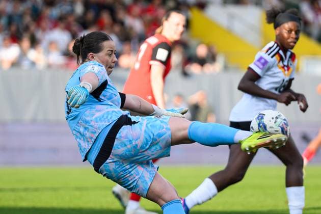 WOMEN SOCCER - FIFA World Cup, WM, Weltmeisterschaft, Fussball 2027, quali, AUT vs GER RIED,AUSTRIA,18.APR.26 - WOMEN SOCCER - FIFA Women s World Cup 2027, european qualifiers, OEFB international match, Länderspiel, Nationalmannschaft Austria vs Germany. Image shows Mariella El Sherif (AUT). GEPAxpictures xChristianxMoser