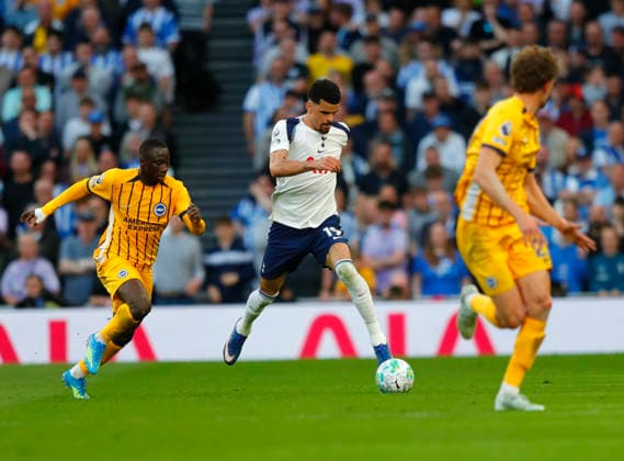 Tottenham v Brighton, London, UK - 18 Apr 2026 Dominic Solanke of Tottenham Hotspur during the Premier League match between Tottenham and Brighton and Hove Albion at the Tottenham Hotspur stadium, London on 18 April 2026 ( London Tottenham Hotspur Stadium London England Copyright: xTomxCusden PPAUKx PPA-266822
