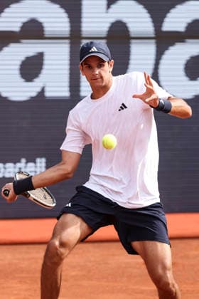 April 18, 2026, Barcelona, Barcelona, Spain: Rafael Jodar of Spain in action against Arthur Fils of France during the Semi Final tennis match of the Barcelona Open Banc Sabadell - Conde Godo 2026 Day 8 at Real Club de Tenis Barcelona on April 18, 2026 in Barcelona, Spain. Barcelona Open Banc Sabadell - Conde Godo 2026 Day 8  - ZUMAa181 20260418_zaa_a181_200 Copyright: xJavierxBorregox