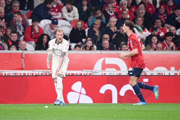 Lille OSC v OGC Nice - Ligue 1 McDonald s 2025 2026 26 Melvin BARD (ogcn) during the Ligue 1 McDonald s match between Lille OSC and OGC Nice at Stade Pierre Mauroy on April 18, 2026 in Lille, France. Lille France  Copyright: xFEPx 776348359