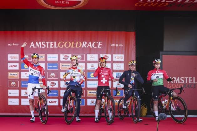 MAASTRICHT - Team SD Worx - Protime during the team presentation prior to the start of the 2026 Amstel Gold Race in Maastricht. VINCENT JANNINK ANP xVIxANPxSportx xxANPxIVx 556182393 originalFilename: 556182393.jpg