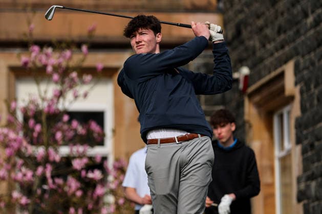 REPRO FREE *PRESS RELEASE NO REPRODUCTION FEE* EDITORIAL USE ONLY Flogas Irish Boys Amateur Open Championship, Malone Golf Club, Belfast 19 4 2026 Luke McCan Luke McCan 19 4 2026  Copyright: x INPHO RyanxByrnex RB2_8750