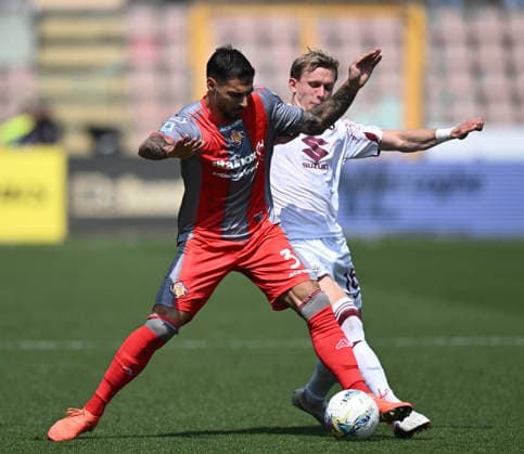 Db Cremona 19 04 2026 - campionato di calcio serie A Cremonese-Torino foto Daniele Buffa Image nella foto: Giuseppe Pezzella-Marcus Pedersen 