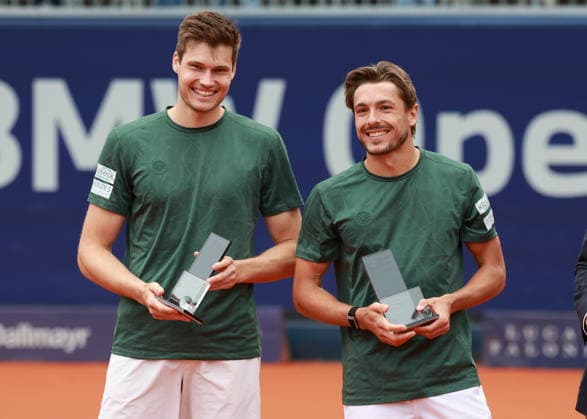 Jakob Schnaitter, Mark Wallner, Herren Doppel, Men s Doubles, Siegerehrung, Presentation Tennis - BMW Open 2026 - ATP, Tennis Herren 500 - MTTC Iphitos - Muenchen - Bayern - Deutschland - 19 April 2026. Copyright: xJuergenxHasenkopfx