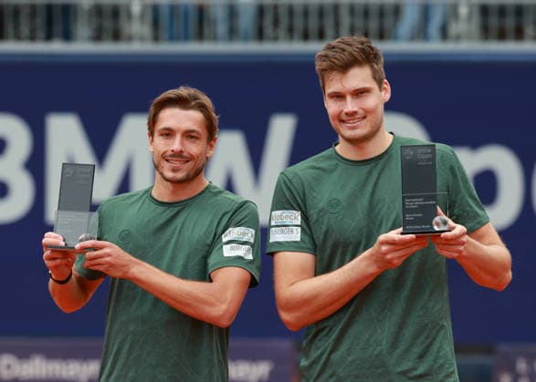 Jakob Schnaitter, Mark Wallner, Herren Doppel, Men s Doubles, Siegerehrung, Presentation Tennis - BMW Open 2026 - ATP, Tennis Herren 500 - MTTC Iphitos - Muenchen - Bayern - Deutschland - 19 April 2026. Copyright: xJuergenxHasenkopfx