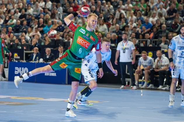 Matthias Musche, Aussen, (SC Magdeburg 6), TBV Lemgo Lippe - SC Magdeburg, DHB-Pokal Maenner, Herren, 6. Spieltag, Spiel um Platz 3, Daikin HBL, Lidl Final 4, 19.04.2026 Köln NRW Deutschland