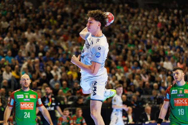 Joel WILLECKE (TBV Lemgo Lippe, 24) erzielt ein Tor, Aktion, Torwurf GER, TBV Lemgo Lippe vs. SC Magdeburg, Handball, DHB-Pokal, LIDL Final4, Spiel um Platz 3, Spielzeit 2025 2026, 19.04.2026, GER, TBV Lemgo Lippe vs. SC Magdeburg, Handball, DHB-Pokal, LIDL Final4, Spiel um Platz 3, Spielzeit 2025 2026, 19.04.2026, Koeln Copyright: xEibnerxPressefoto OliverxSchmidtx EP_OST