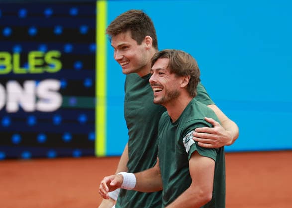Jakob Schnaitter (umgedrehte Kappe), Mark Wallner jubeln nach dem Sieg, Jubel, Freude, Emotion, Herren Doppel, Men s Doubles, Endspiel, Final Tennis - BMW Open 2026 - ATP, Tennis Herren 500 - MTTC Iphitos - Muenchen - Bayern - Deutschland - 19 April 2026. Copyright: xJuergenxHasenkopfx