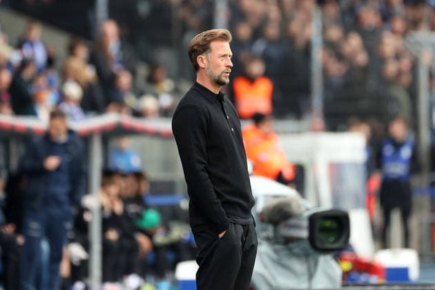 19.04.2026, Fußball, Herren, 2. BL, Saison 2025 2026, Eintracht Braunschweig vs. Hertha BSC Berlin: Cheftrainer Lars Kornetka (Eintracht Braunschweig) (DFL DFB REGULATIONS PROHIBIT ANY USE OF PHOTOGRAPHS as IMAGE SEQUENCES and or QUASI-VIDEO) Stadion an der Hamburger Straße Niedersachsen Deutschland