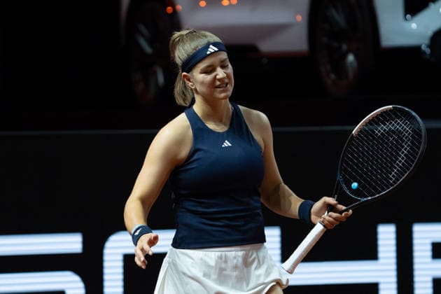 Karolina Muchova (CZE) im Bild enttäuscht, GER, Elena Rybakina vs. Karolina Muchova, Tennis, ATP, Tennis Herren Turnier, WTA, Tennis Damen 500, Porsche Tennis Grand-Prix, Finale, 19.04.2026, GER, Elena Rybakina vs. Karolina Muchova, Tennis, ATP-Turnier, WTA 500, Porsche Tennis Grand-Prix, Finale, 19.04.2026, Stuttgart Copyright: xEibner-Pressefoto EdwardxCheungx EP_ECG