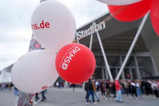 Deutschland, Fussball, 1. Bundesliga, 30.Spieltag, 2025 2026, SC Freiburg vs. 1. FC Heidenheim, 19.04.2026, Europa-Park Stadion, Freiburg, DKMS, Registrierungsaktion, Stammzellspender, Blutkrebs-Erkrankung von Cinja, Partnerin von Eren Dinkci Eren Dinkci, Krebs, Blutkrebs, Leukämie, Stammzellspende, Spenderinnen und Spender, Abstrichen der Wangeninnenschleimhaut, Registrierung, Leben zu retten, Stammzelltransplantation, Wangenabstrich, Mund auf. Stäbchen rein. Spender sein, Deutsche Knochenmarkspenderdatei DFL REGULATIONS PROHIBIT ANY USE OF PHOTOGRAPHS AS IMAGE SEQUENCES AND OR QUASI-VIDEO. Freiburg Europa-Park Stadion Baden-Württemberg Deutschland *** Germany, Football, 1 Bundesliga, 30 Matchday, 2025 2026, SC Freiburg vs 1 FC Heidenheim, 19 04 2026, Europa Park Stadium, Freiburg, DKMS, registration campaign, stem cell donor, blood cancer disease of Cinja, partner of Eren Dinkci Eren Dinkci, cancer, blood cancer, leukemia, stem cell donation, donors, donor, donor, donor, donor, donor, donor, donor, donor, donor, donor, donor, donor, donor, donor, donor, donor, donor, donor, donor, donor, donor, donor, donor, donor, donor, donor, donor, donor, donor, donor, donor, donor, donor, donor, donor, donor, donor, donor, donor, donor, donor, donor, donor, donor, donor, donor, donor, donor, donor, donor, donor, donor, donor Copyright: xArnexAmbergx