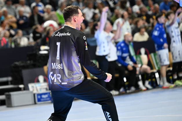 GER, Lanxess Arena Koeln, HBL, LIDL FINAL4, Men, Spiel um Platz 3, TBV Lemgo Lippe vs. SC Magdeburg 19.04.2026, Lanxess Arena , Koeln , GER, Lanxess Arena Koeln, HBL, LIDL FINAL4, Men, Spiel um Platz 3, TBV Lemgo Lippe vs. SC Magdeburg , im Bild: freut sich ueber einen gehaltenen Ball