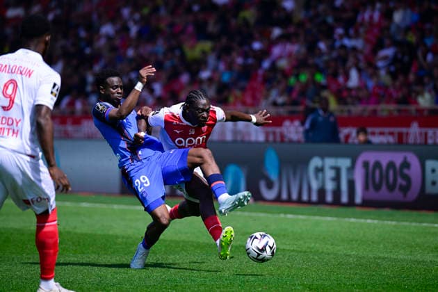 FOOTBALL : AS Monaco VS AJ Auxerre - Ligue 1 McDonald s - 19 04 2026 Christian Mawissa (ASM) - Ligue 1 McDonald s match between AS Monaco and AJ Auxerre on April 19, 2026 at the Louis II Stadium in Monaco. MonacoMonaco  Copyright: xWilliamxCannarellax
