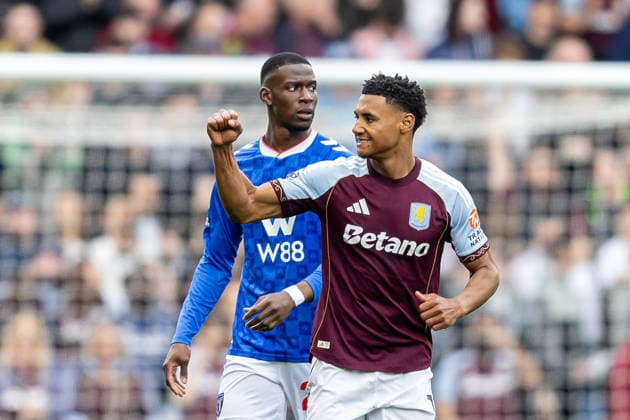 Aston Villa v Sunderland, Premier League GOAL scores 1-0 Aston Villa forward Ollie Watkins (11) scores and celebrates during the Premier League match between Aston Villa and Sunderland at Villa Park, Birmingham, UK on 19 April 2026. Birmingham Villa Park West Midlands UK Editorial use only DataCo restrictions apply See www.football-dataco.com , Copyright: xManjitxNarotrax PSI-24107-0006