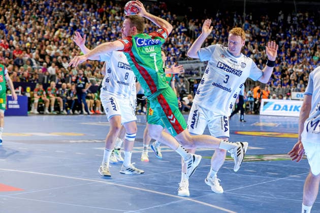 19.04.2026, xsscx, Handball, DHB-Pokal Lidl Final4, Spiel um Platz 3, TBV Lemgo-Lippe - SC Magdeburg, Saison 2025 2026 Herren, Lanxess Arena, Köln: Felix Claar (SC Magdeburg 07) beim Wurf Photo: xSandraxScherningxPressefotoKochx Nordrhein-Westfalen Deutschland