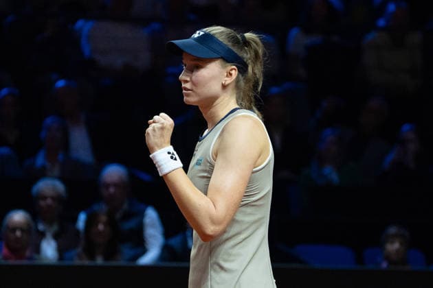 Elena Rybakina (KAZ) jubelt nach dem Sieg im Finale, Jubel, Freude, Emotion, Geste, GER, Elena Rybakina vs. Karolina Muchova, Tennis, ATP, Tennis Herren Turnier, WTA, Tennis Damen 500, Porsche Tennis Grand-Prix, Finale, 19.04.2026, GER, Elena Rybakina vs. Karolina Muchova, Tennis, ATP-Turnier, WTA 500, Porsche Tennis Grand-Prix, Finale, 19.04.2026, Stuttgart Copyright: xEibner-Pressefoto EdwardxCheungx EP_ECG
