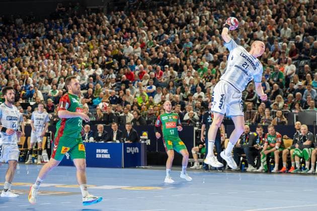 Leve Carstensen, Aussen (TBV Lemgo Lippe 21), TBV Lemgo Lippe - SC Magdeburg, DHB-Pokal Maenner, Herren, 6. Spieltag, Spiel um Platz 3, Daikin HBL, Lidl Final 4, 19.04.2026 Köln NRW Deutschland