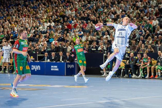 Leve Carstensen, Aussen (TBV Lemgo Lippe 21), TBV Lemgo Lippe - SC Magdeburg, DHB-Pokal Maenner, Herren, 6. Spieltag, Spiel um Platz 3, Daikin HBL, Lidl Final 4, 19.04.2026 Köln NRW Deutschland