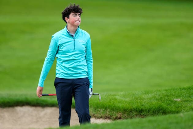 REPRO FREE *PRESS RELEASE NO REPRODUCTION FEE* EDITORIAL USE ONLY Flogas Irish Boys Amateur Open Championship, Malone Golf Club, Belfast 19 4 2026 Harris Fleming Harris Fleming 19 4 2026  Copyright: x INPHO RyanxByrnex RB1_2948