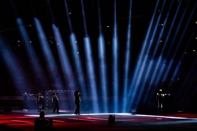 Köln, 19.04.2026, Handball, Herren, Lidl Final4, DHB Pokal, Finale, Füchse Berlin - Bergischer HC Showact vor dem Spiel Köln Lanxess Arena NRW Germany