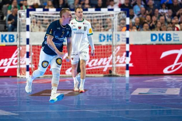 Noah Beyer, (Bergischer Handball-Club 06 2), Bergischer HC - Fuechse Berlin, DHB-Pokal Maenner, Herren, 6. Spieltag, Finale, Daikin HBL, Lidl Final 4, 19.04.2026 Köln NRW Deutschland