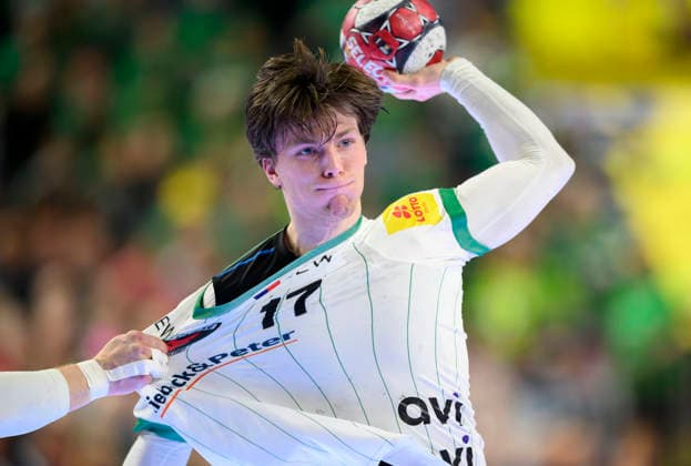 Nils LICHTLEIN (B) Aktion. Finale Füchse Berlin (B) - Bergischer HC (BHC), am 19.04.2026. Handball DHB Pokal Final4 2026, vom 18.04 - 19.04.2026 in Koeln Deutschland. Â