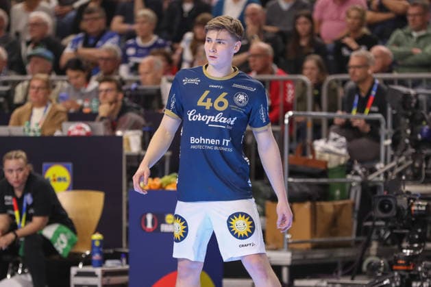 19.04.2026 ,xgox, Handball - DHB Pokal Finale Füchse Berlin - Bergischer HC emspor, v.l. Julian Fuchs (Bergischer HC, 46) Koeln