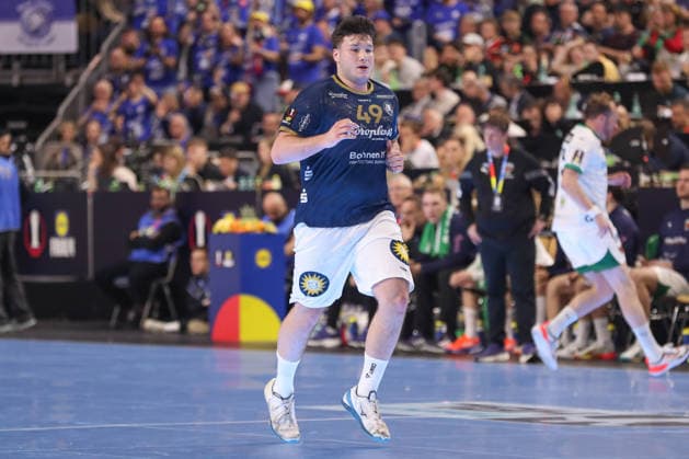 19.04.2026 ,xgox, Handball - DHB Pokal Finale Füchse Berlin - Bergischer HC emspor, v.l. hbh49 Koeln